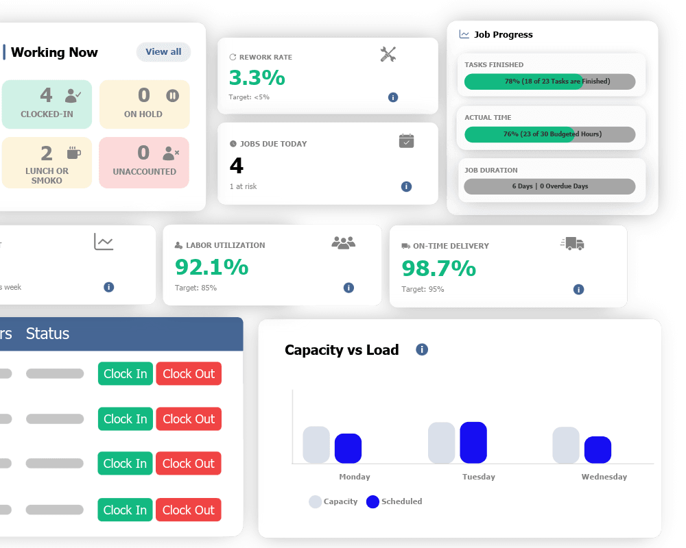 Job Management live job progress